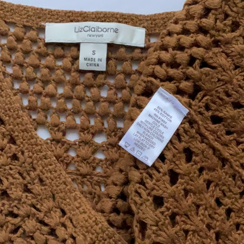 Liz Claiborne Crocheted Shrug Bolero - Picture 5 of 8